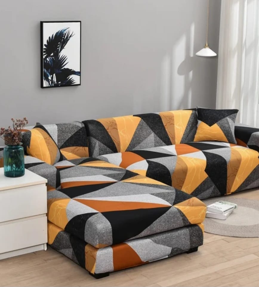 Le canapé élastique couvre la surface lisse, les motifs de couleurs hydrofuges