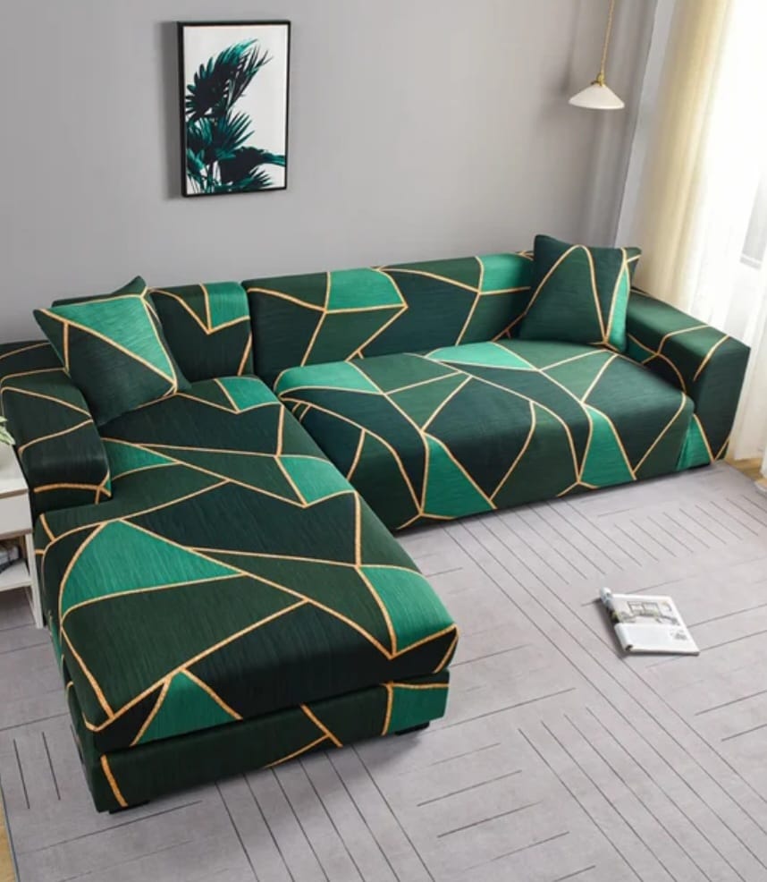 Le canapé élastique couvre la surface lisse, les motifs de couleurs hydrofuges