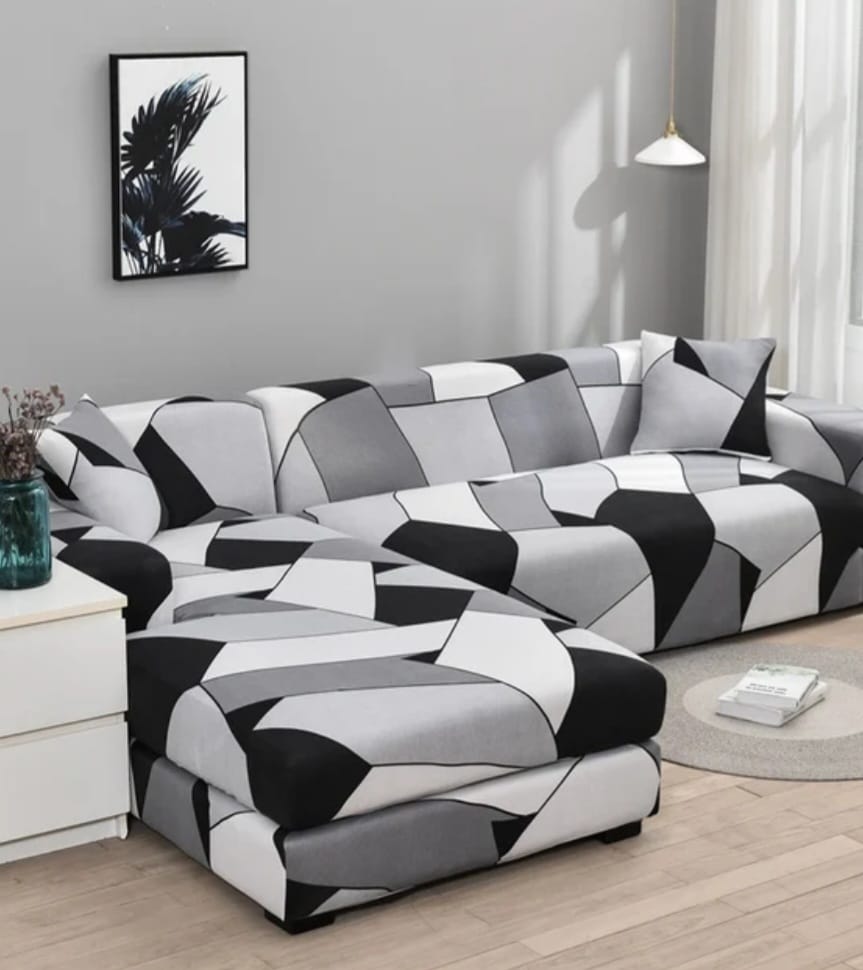 Le canapé élastique couvre la surface lisse, les motifs de couleurs hydrofuges