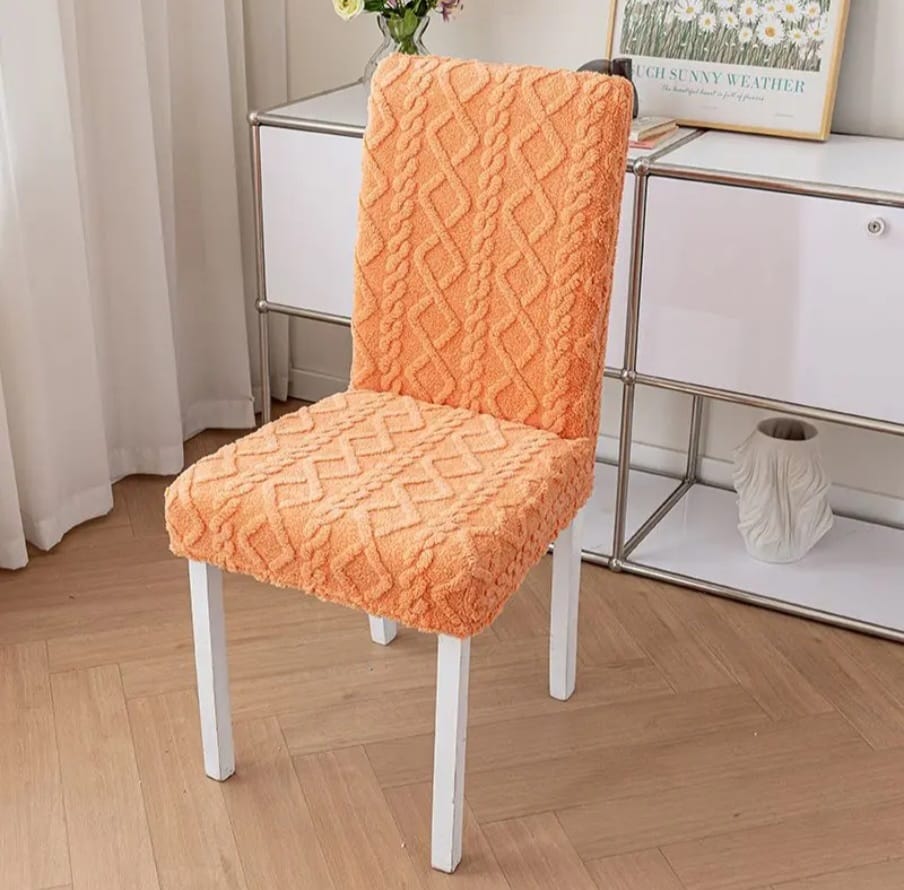 Nouveau - Couvertures de chaise élastique pour toute forme commune du tabouret - Fluffy - Nouveau