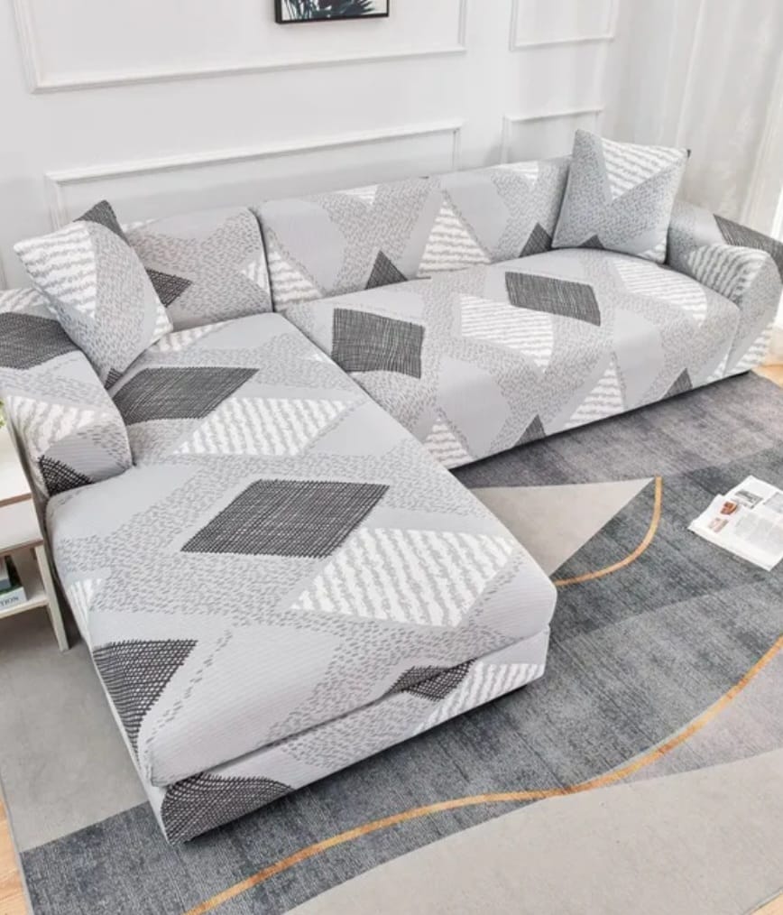 Le canapé élastique couvre la surface lisse, les motifs de couleurs hydrofuges