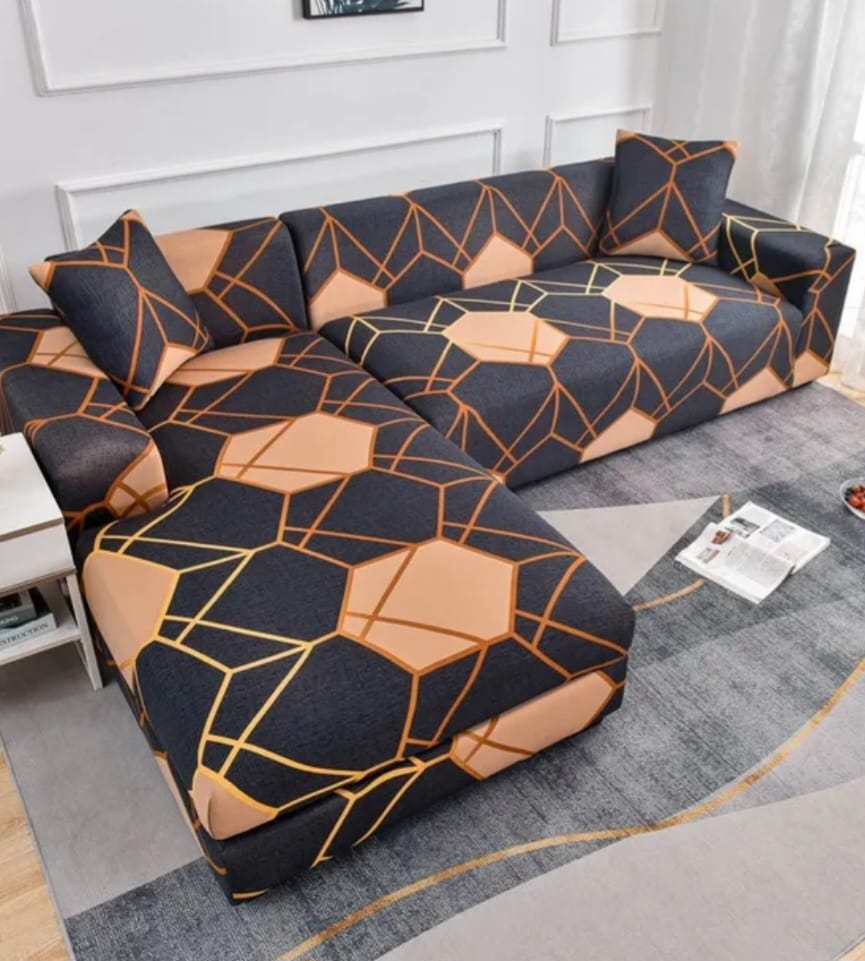 Le canapé élastique couvre la surface lisse, les motifs de couleurs hydrofuges