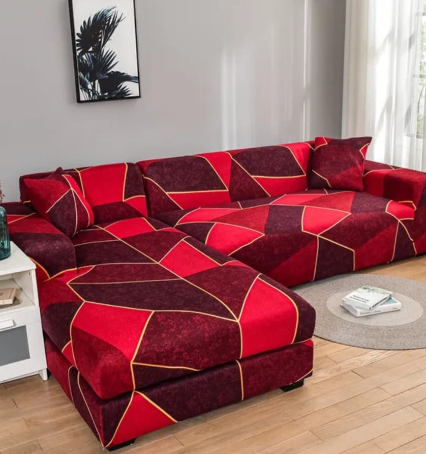 Le canapé élastique couvre la surface lisse, les motifs de couleurs hydrofuges