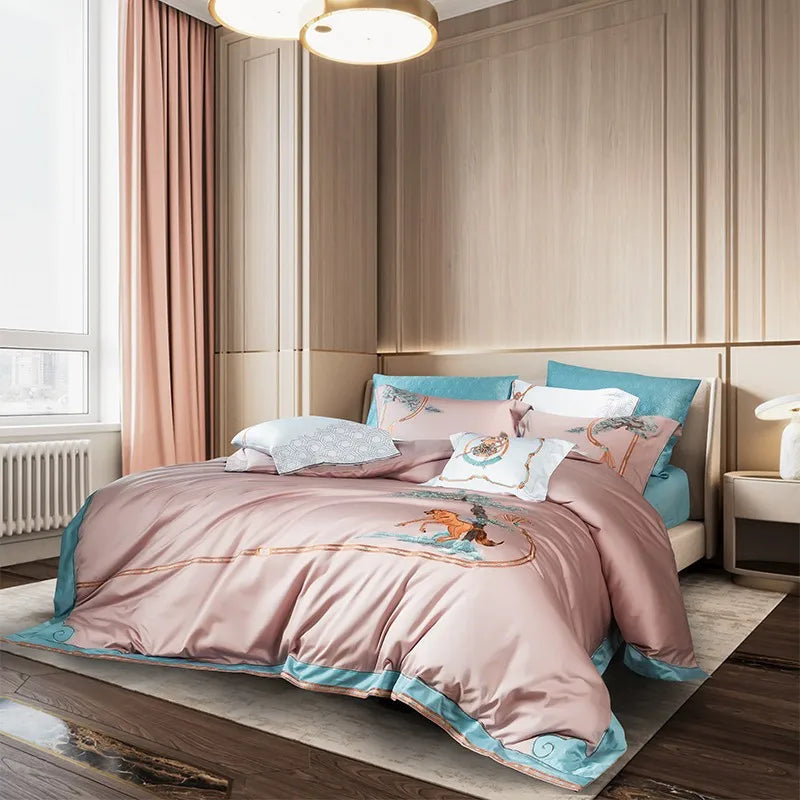 Couverture de paris sur le style rose (coton 100% égyptien)