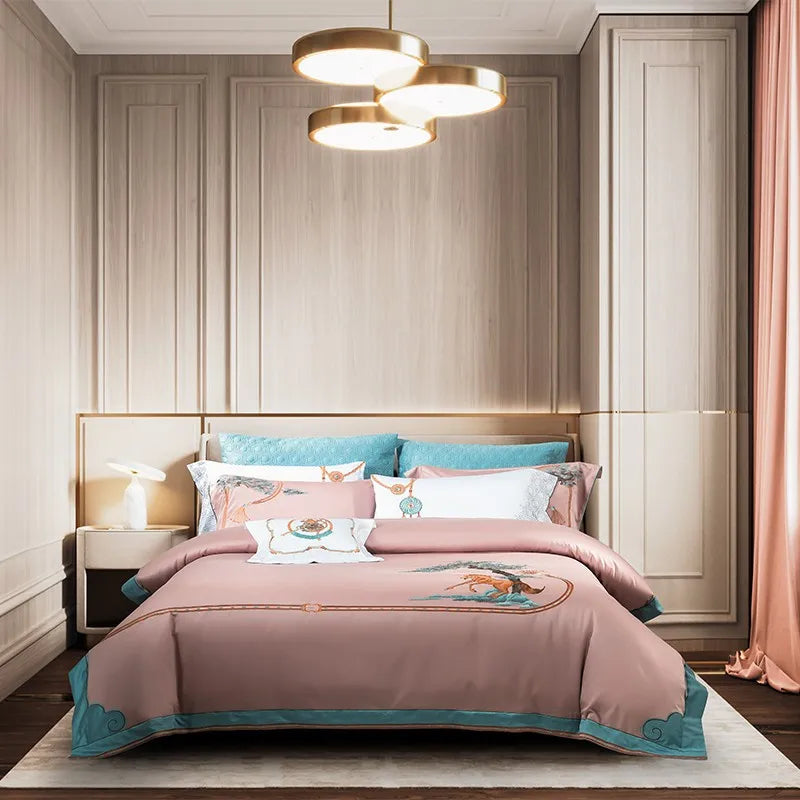 Couverture de paris sur le style rose (coton 100% égyptien)