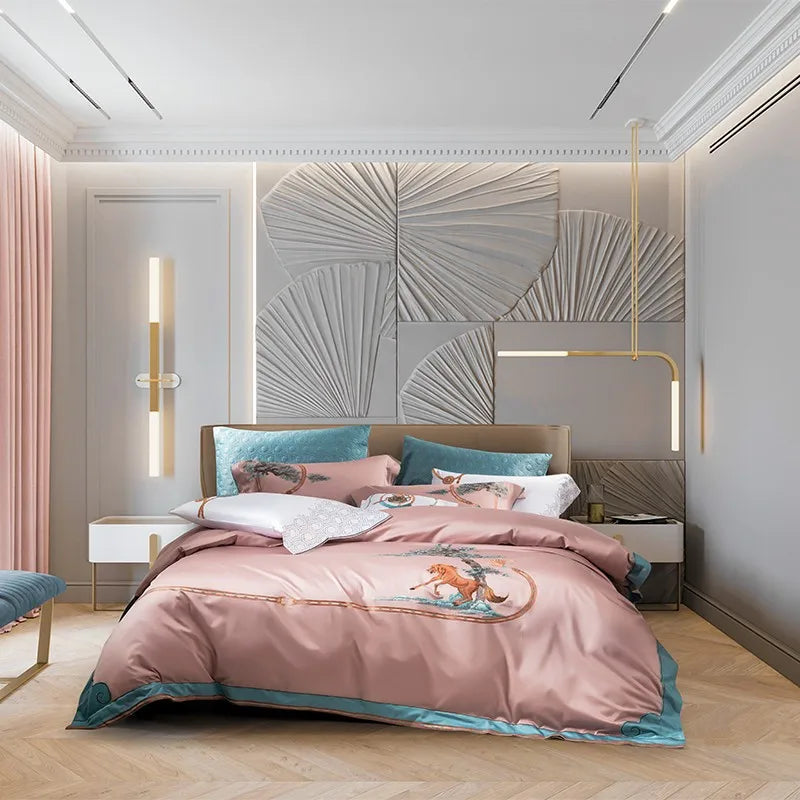 Couverture de paris sur le style rose (coton 100% égyptien)