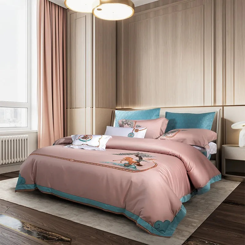 Couverture de paris sur le style rose (coton 100% égyptien)