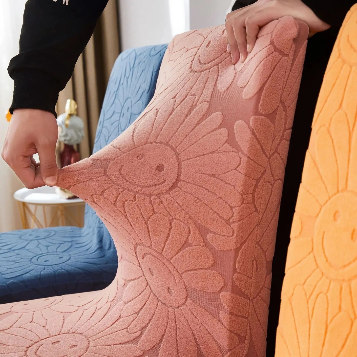 Nouveau - couvertures de chaise élastique pour toutes les formes de selles communes Style Smiley - Nouveau