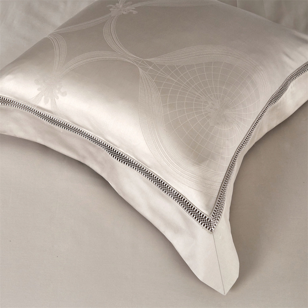Ligne de lit Shine Grey / Beige (100% coton égyptien)