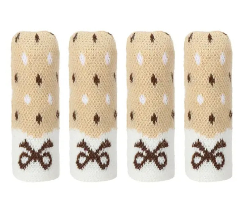 Tabourets et chaussettes de table de table Protection à gratter différents modèles 4er ensembles