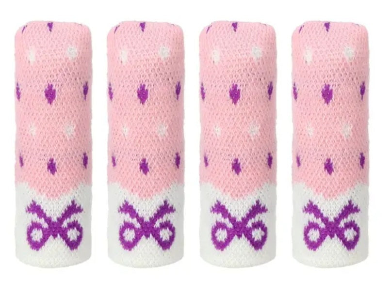 Tabourets et chaussettes de table de table Protection à gratter différents modèles 4er ensembles