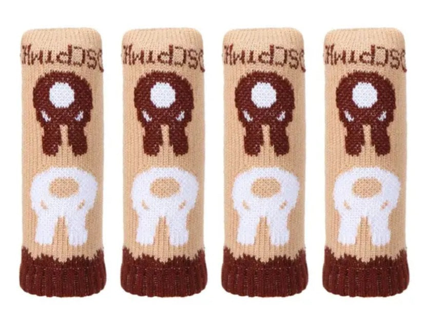 Tabourets et chaussettes de table de table Protection à gratter différents modèles 4er ensembles