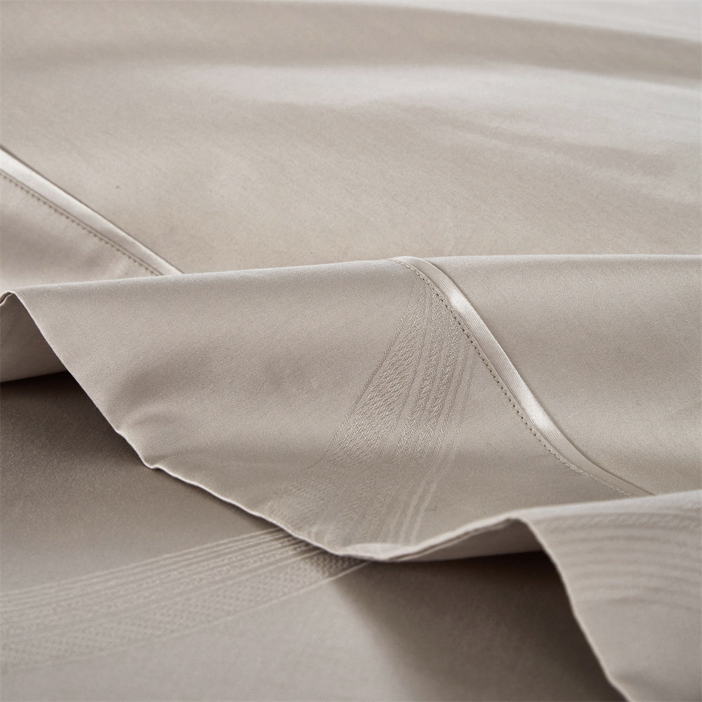 Ligne de lit Shine Grey / Beige (100% coton égyptien)