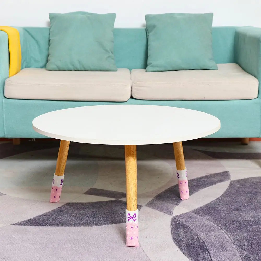 Tabourets et chaussettes de table de table Protection à gratter différents modèles 4er ensembles