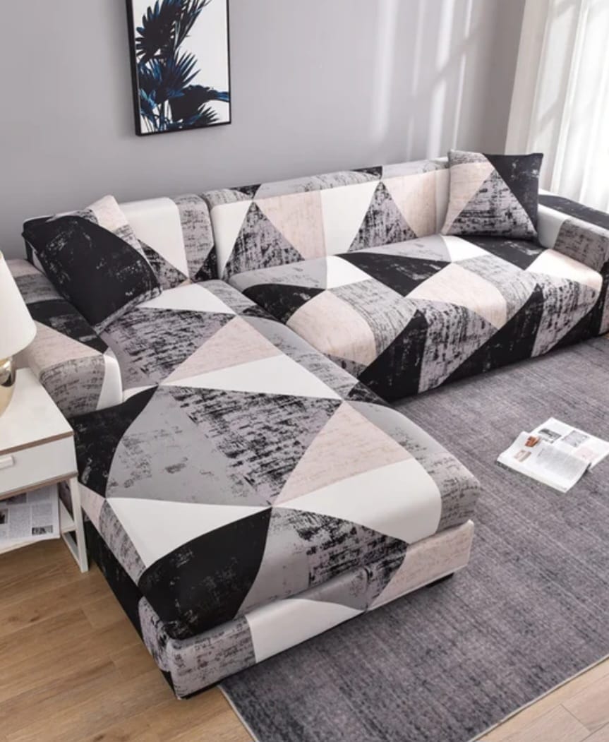 Le canapé élastique couvre la surface lisse, les motifs de couleurs hydrofuges