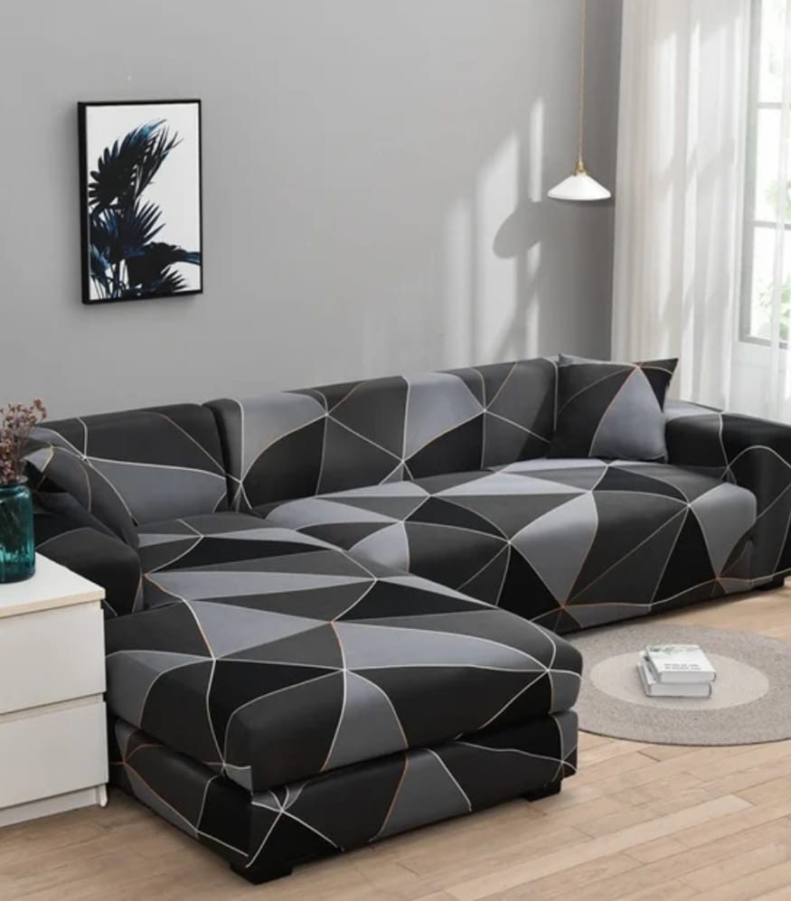 Le canapé élastique couvre la surface lisse, les motifs de couleurs hydrofuges