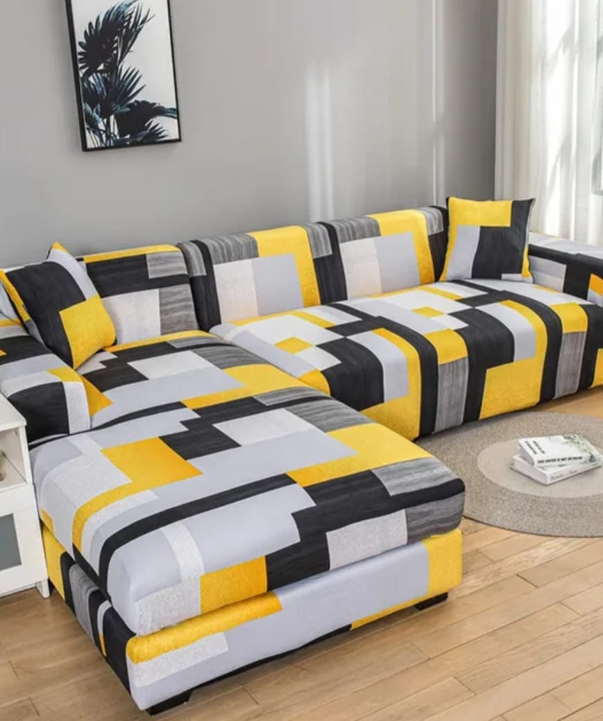 Le canapé élastique couvre la surface lisse, les motifs de couleurs hydrofuges