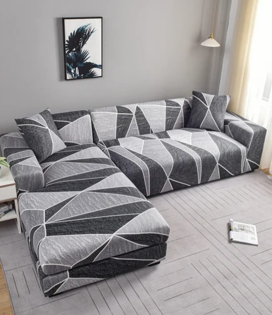 Le canapé élastique couvre la surface lisse, les motifs de couleurs hydrofuges