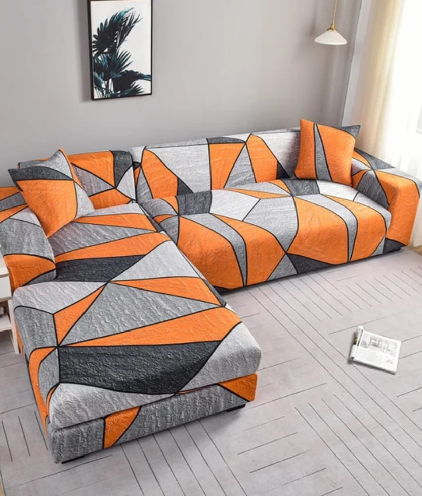 Le canapé élastique couvre la surface lisse, les motifs de couleurs hydrofuges