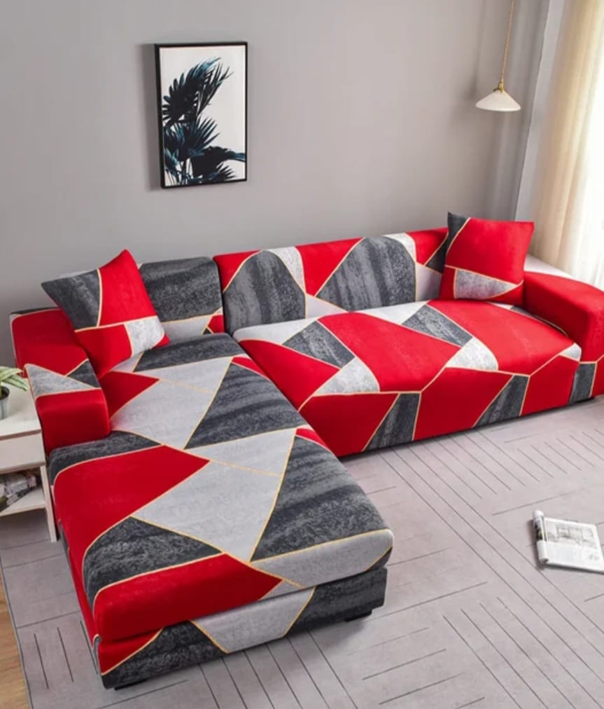 Le canapé élastique couvre la surface lisse, les motifs de couleurs hydrofuges