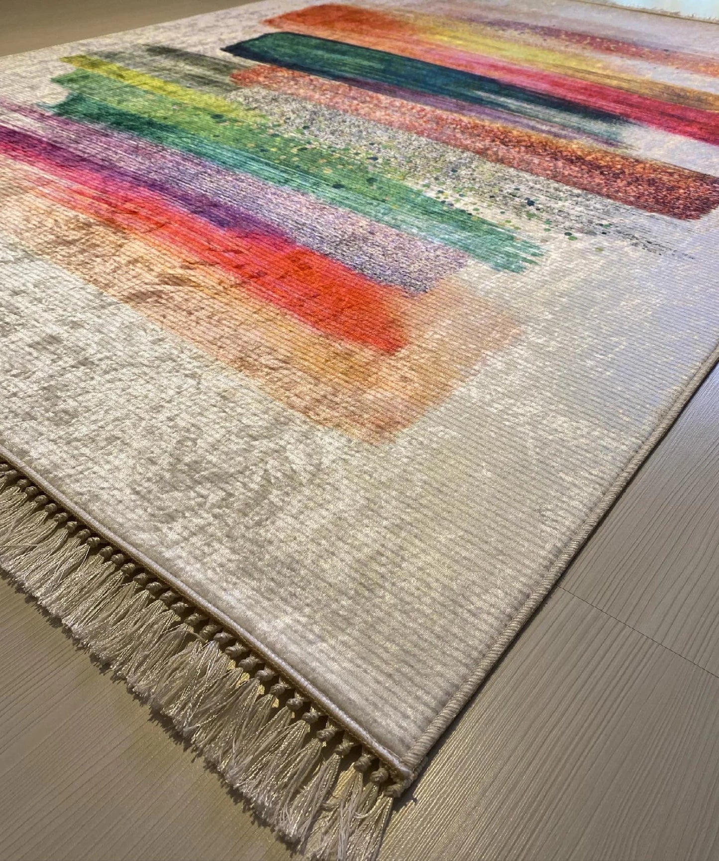 Conception de traits de couleur tapis soigneusement tricoté