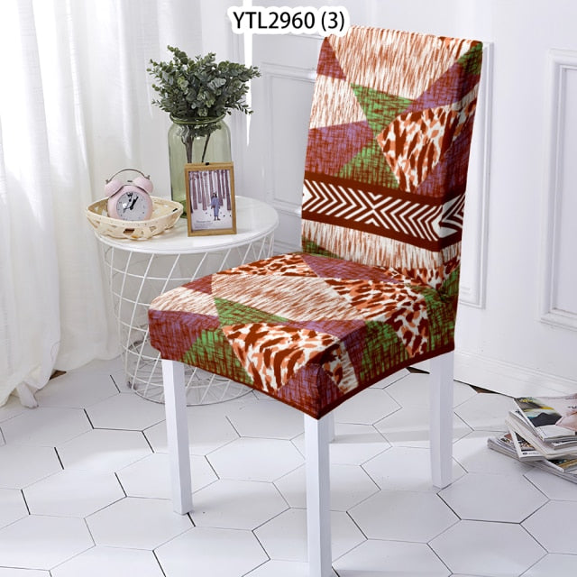 NEW - chair covers elastic with floral design - new