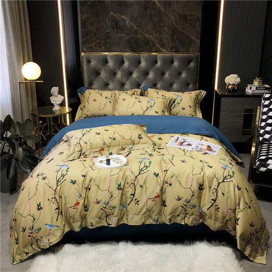 Bed linen Lots of colorful birds and butterflies (100% Egyptian cotton)