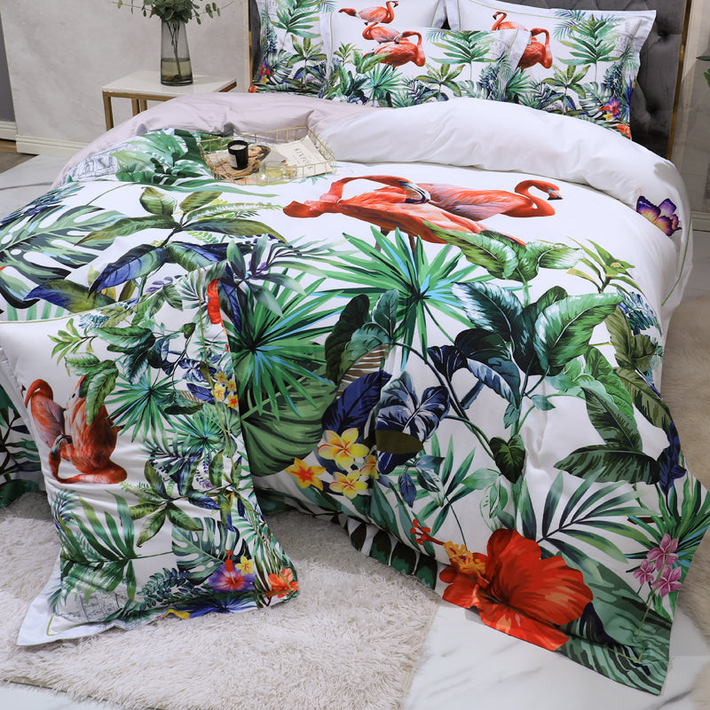 Bed linen standing flamingo (100% Egyptian cotton)