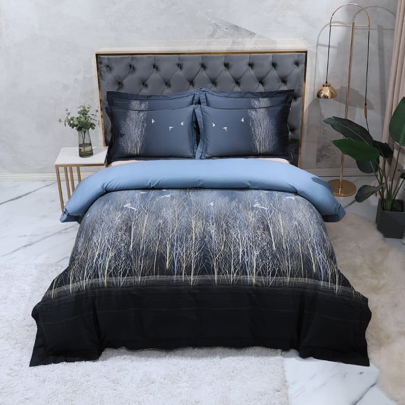 Bed linen forest with birds (100% Egyptian cotton)