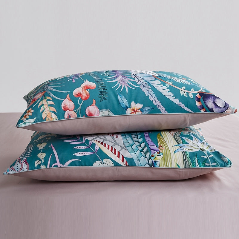 Bed linen Gekko and monkey flowers (100% Egyptian cotton)