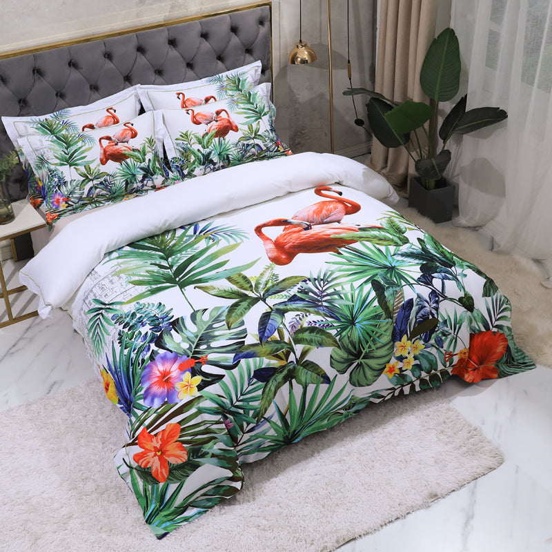 Bed linen standing flamingo (100% Egyptian cotton)