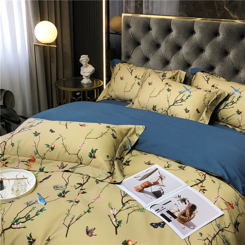 Bed linen Lots of colorful birds and butterflies (100% Egyptian cotton)