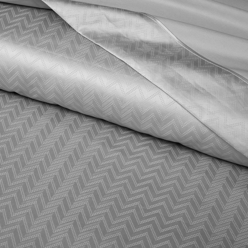 Bed linen set of gray gloss (100% Egyptian cotton)