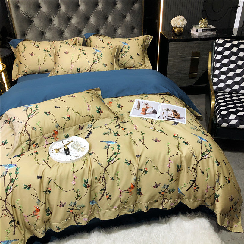 Bed linen Lots of colorful birds and butterflies (100% Egyptian cotton)