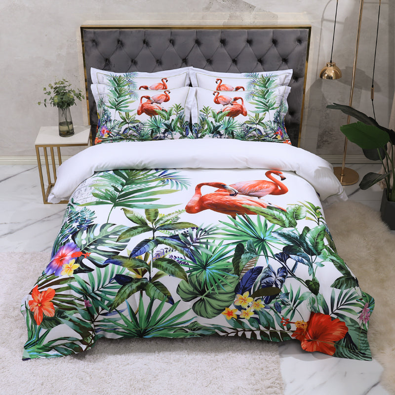 Bed linen standing flamingo (100% Egyptian cotton)