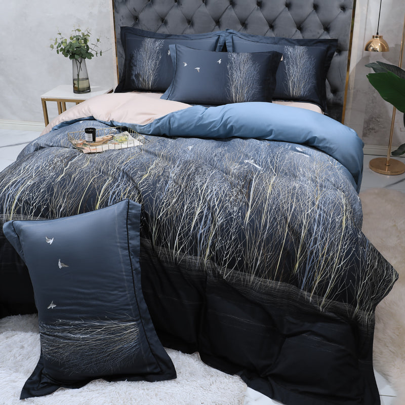 Bed linen forest with birds (100% Egyptian cotton)