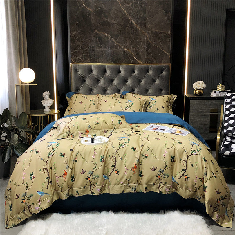 Bed linen Lots of colorful birds and butterflies (100% Egyptian cotton)