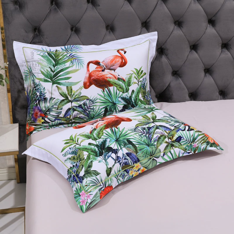 Bed linen standing flamingo (100% Egyptian cotton)