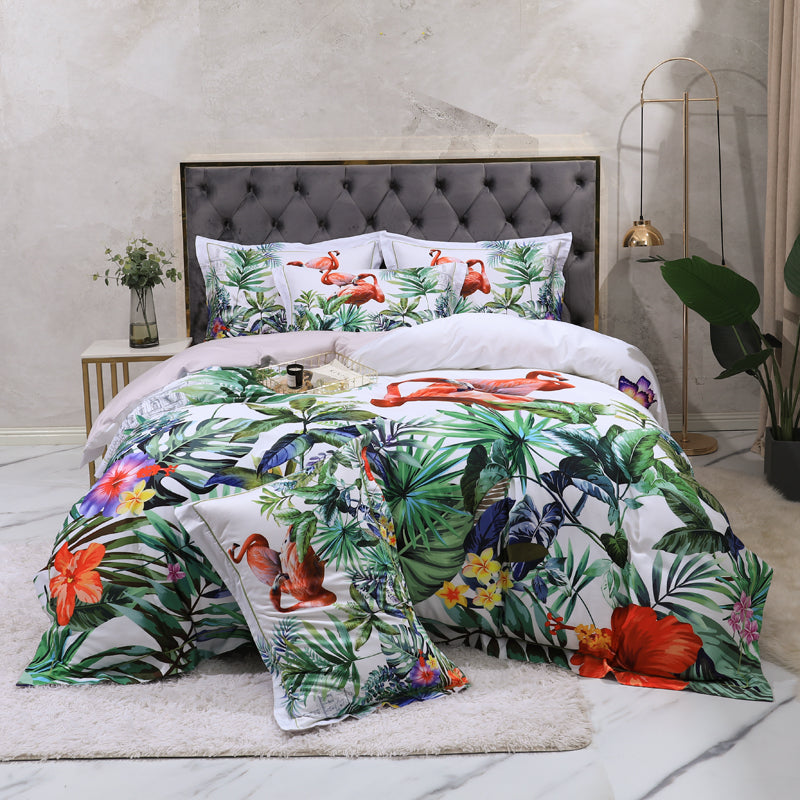 Bed linen standing flamingo (100% Egyptian cotton)