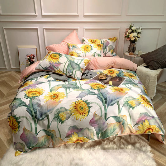 Bed linen sunflowers (100% Egyptian cotton)