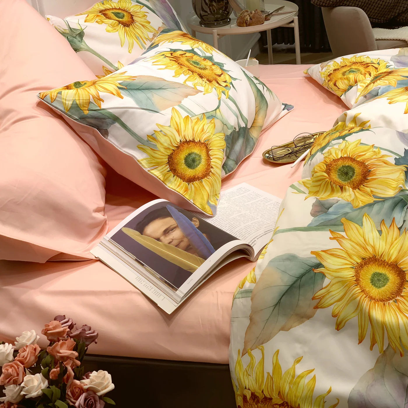 Bed linen sunflowers (100% Egyptian cotton)