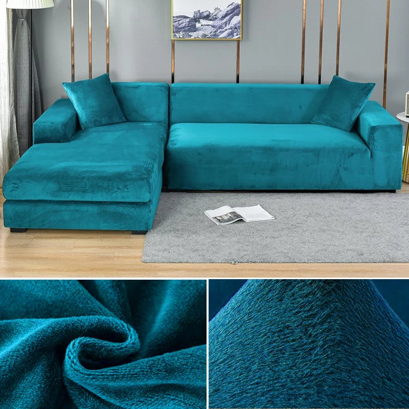 Elastic sofa covers velvet surface, water -repellent