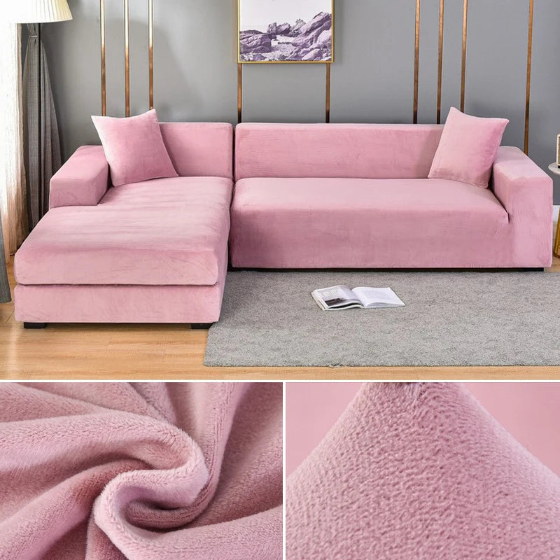 Elastic sofa covers velvet surface, water -repellent