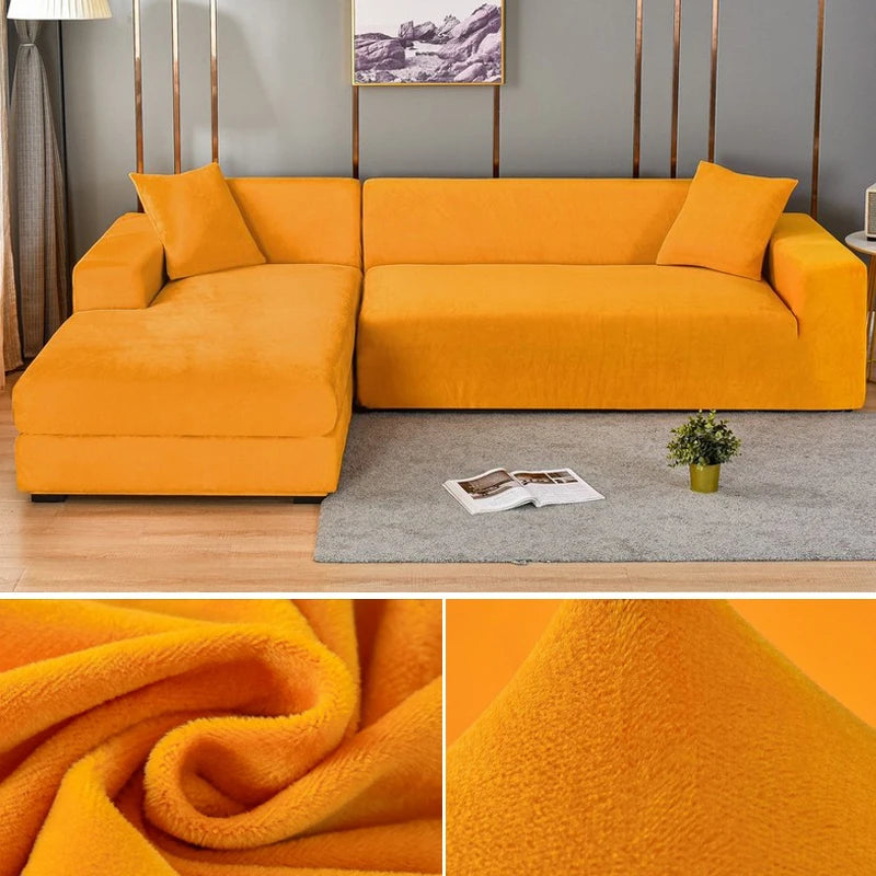 Elastic sofa covers velvet surface, water -repellent