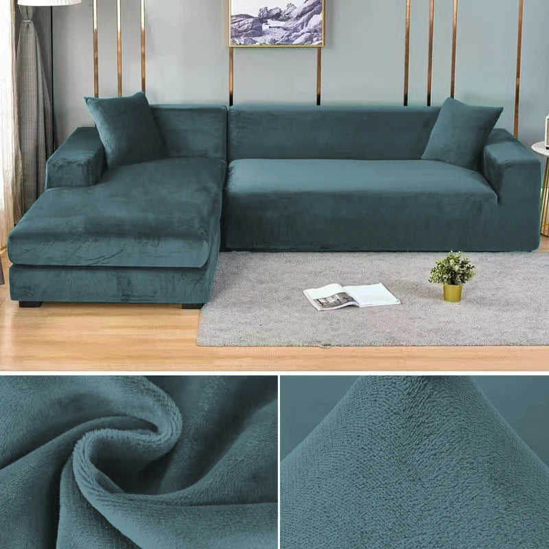 Elastic sofa covers velvet surface, water -repellent