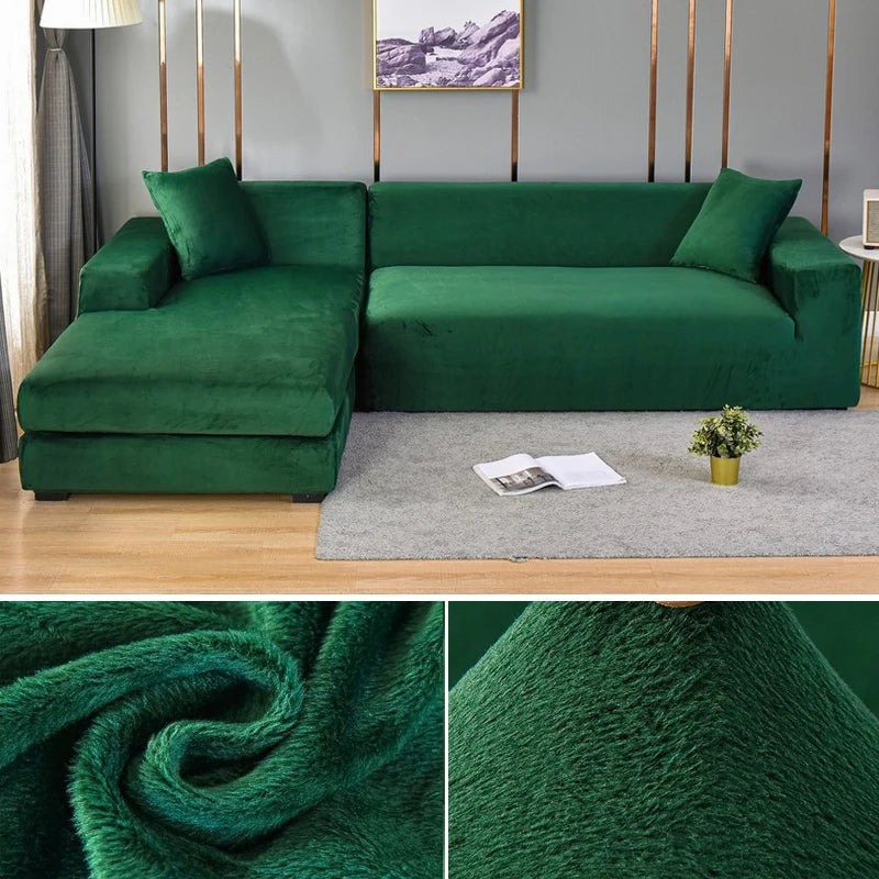 Elastic sofa covers velvet surface, water -repellent