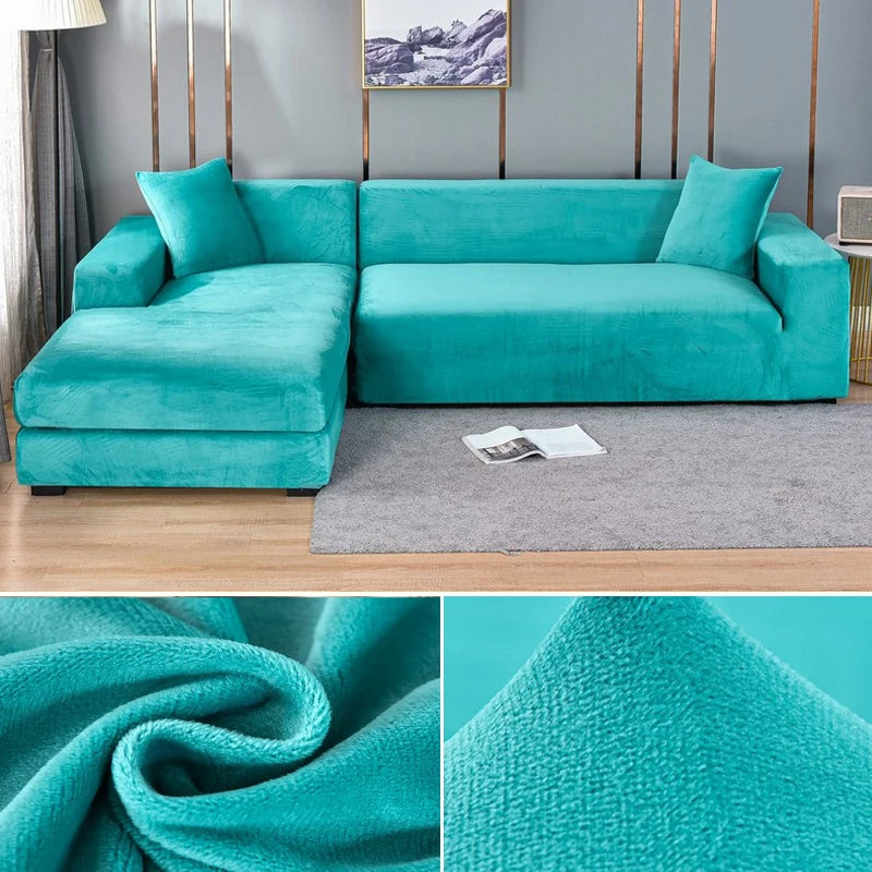 Elastic sofa covers velvet surface, water -repellent