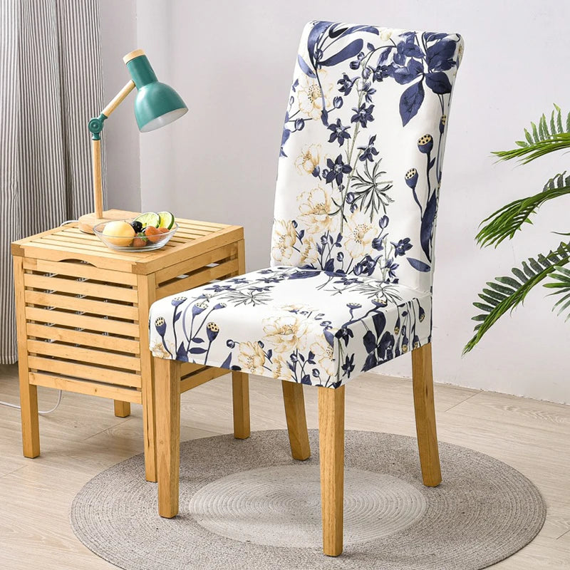 Elastic chair covers in different patterns 2