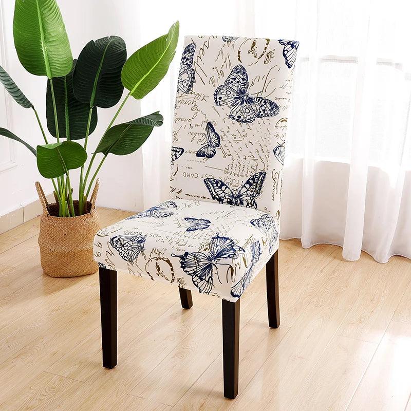 Elastic chair covers in different patterns 2