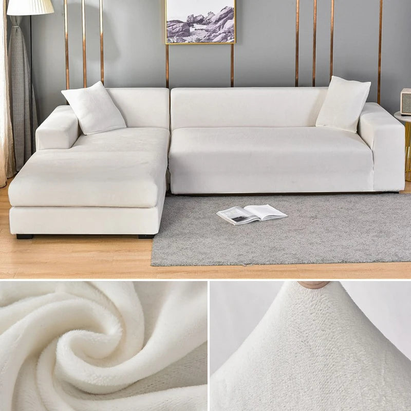 Elastic sofa covers velvet surface, water -repellent